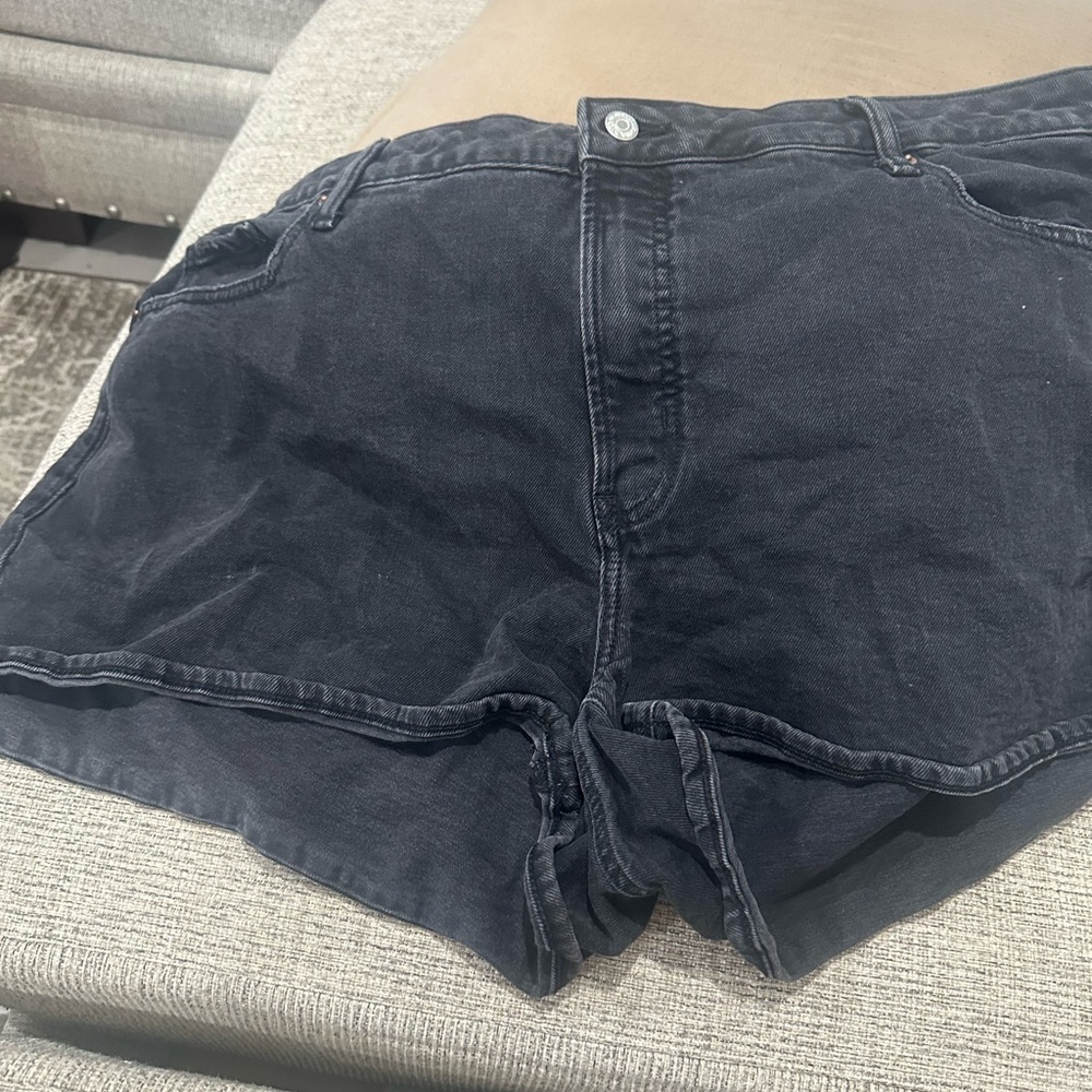 Black Denim Shorts